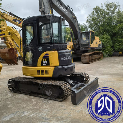 Hydraulische Komatsu PC55 Bagger 4D88E-6 Motormodell und langlebige Konstruktion für schwere Arbeiten
