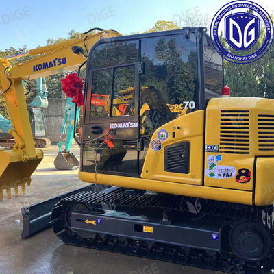 7 Tonnen kleiner Komatsu Bagger PC70 Kraftstoffeinsparende Arbeitskräfteeinsparende Waffe