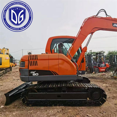 Hydraulischer Crawler verwendet Doosan Bagger DX80 8 Tonnen