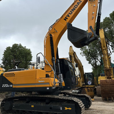 Hyundai 220 gebrauchtes Hydraulikbagger mit Motor Cummins B7 zum Verkauf Crawlerbagger